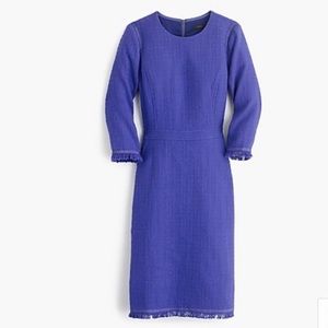 J. Crew 3/4 Sleeve Tweed Mid-Length Dress